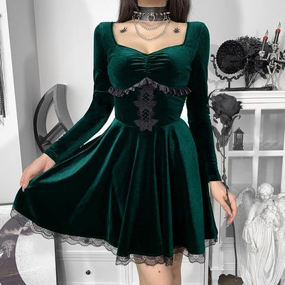 Party Elegant Dresses For Women Evening Womens Short Sexy Dress Sets Prom Long Sleeves Gothic Harajuku Y2k Formal Occasion Mesh