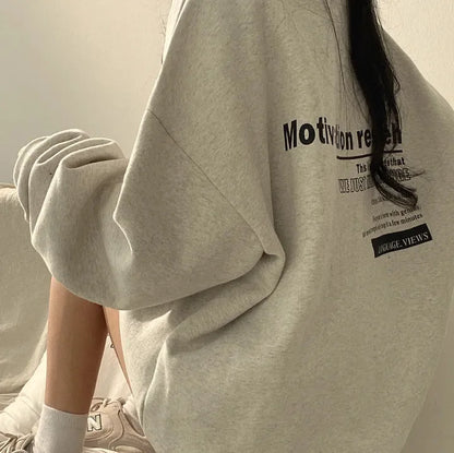 -New Oversized Hoodie Women Sweatshirts Long Sleeve Hoodies Casual Letter Print Loose Pullovers Harajuku Sweatshirt Female Ins