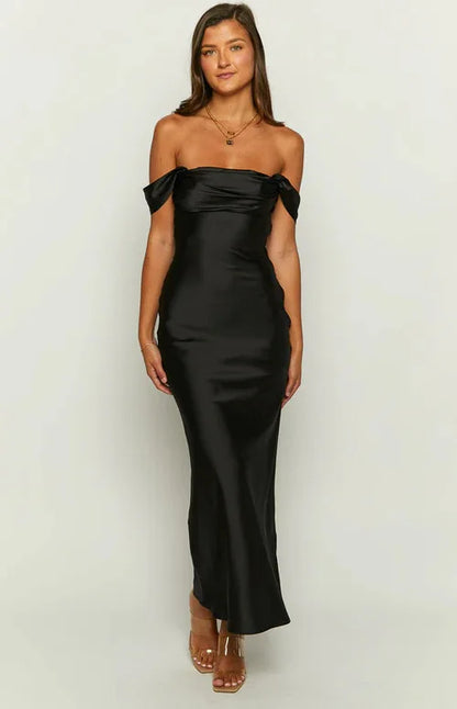 vmtvr  -  Ella Black Off Shoulder Formal Maxi Dress | Shop Maxi Dresses by Beginning Boutique