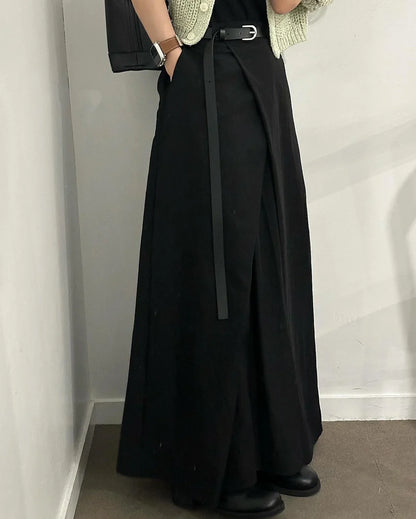 vmtvr Fashion Pockets Skirts Women Elegant Office Ladies Casual Loose High Waist Midi Skirt 2024 Summer Korean
