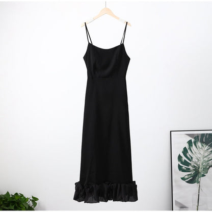 vmtvr - Elegant Curved Hem Dress Women Midi Fashion Floral Large Swing Slip Female A-line Dresses  Summer Backless Party Lady Robe