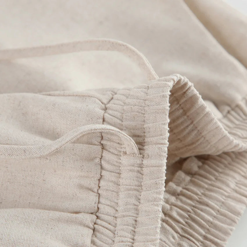 vmtvr Women's Cotton Linen Pants Set Summer Women's Loose Shoulder Pads Side Slit Sleeveless Top Casual Pleated Wide Leg Pants Suit