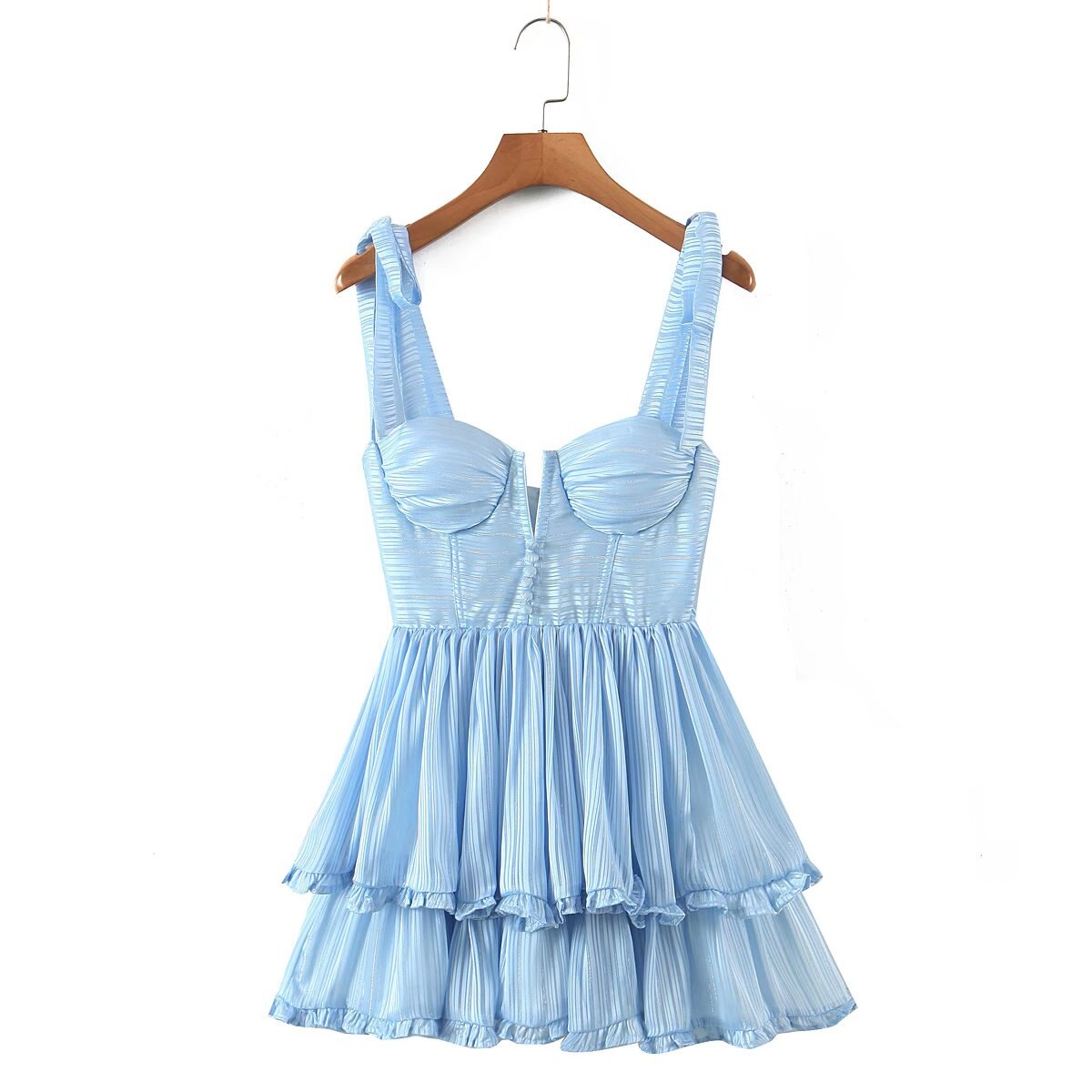 vmtvr - Fashion Women Spaghetti Strap Ruffle Cake Chiffon Dress Sexy Ladies Floral Print Holiday Party Mini Dress Summer Robe