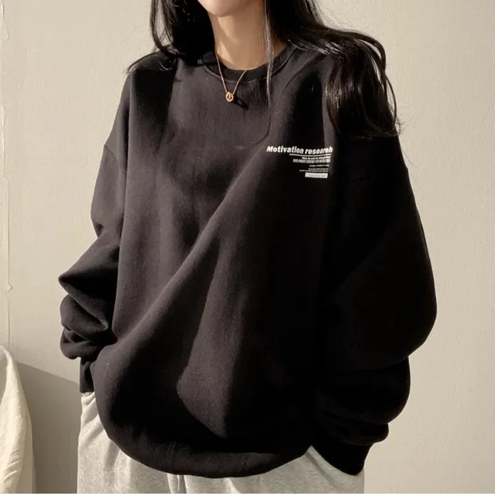 -New Oversized Hoodie Women Sweatshirts Long Sleeve Hoodies Casual Letter Print Loose Pullovers Harajuku Sweatshirt Female Ins