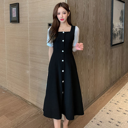 vmtvr - Black Aesthetic Party Summer Light Dress Casual Bag Hip Wrap Vintage Fashion Elegant Women&#39;s Dresses Loose Midi Korean Tunics