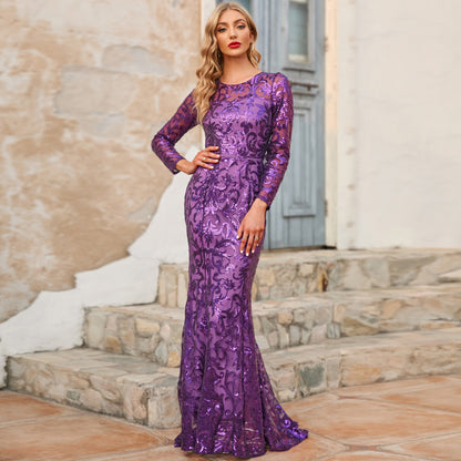 vmtvr - Gorgeous Ball Gown Evening Party Sequin Glitter Prom Dress Plus Curve Size Cocktail Lady Robe De Mother Of The Bride Dresses