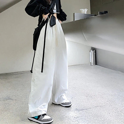 vmtvr High Waist Women Cargo Pants Summer Oversize 4Xl Casual Solid Wide Leg Pants Y2K Female All Match Bf Loose Trousers