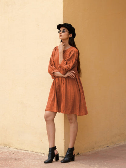 vmtvr - 2023 New Oversized Spring Dress Round Neck Lace Up Bat Sleeve Fashion Beach Mini Dress Pleated Large Size Vintage Boho Dress