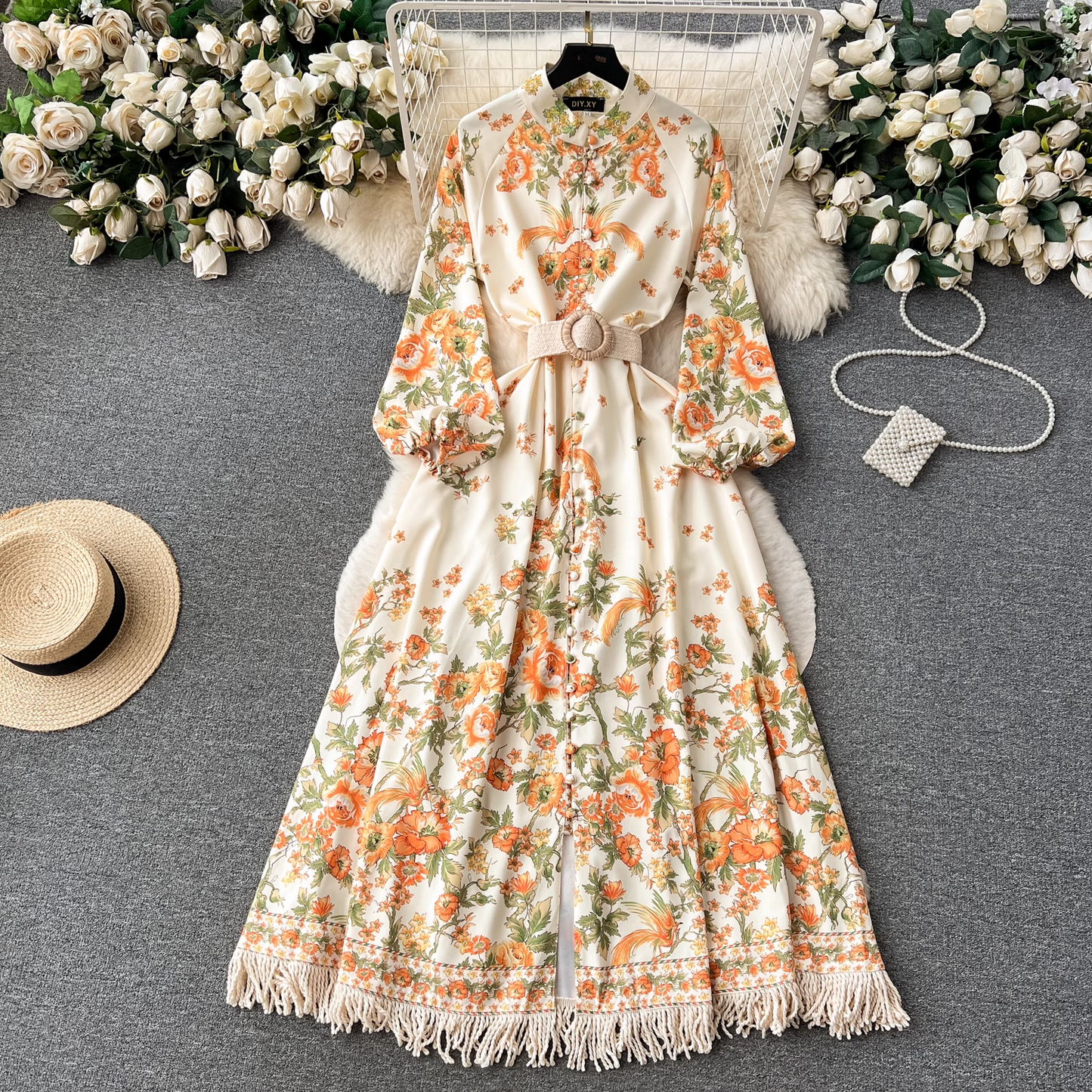 - women's autumn palace style dress GEU568