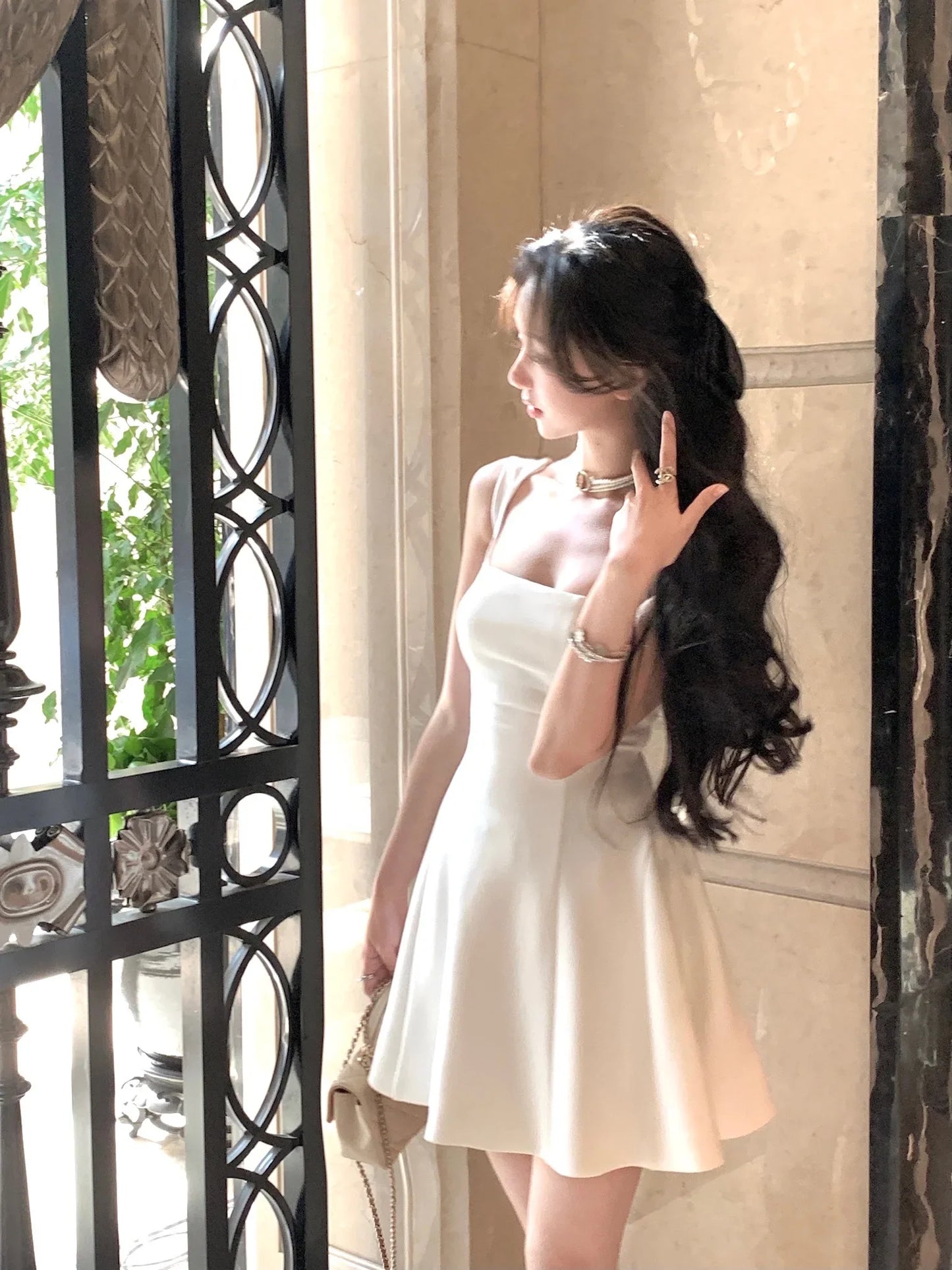 vmtvr  -  Summer Elegant Evening Party White Midi Dresses for Women Vintage Sleeveless Birthday Korean Casual A-line Female Clothing