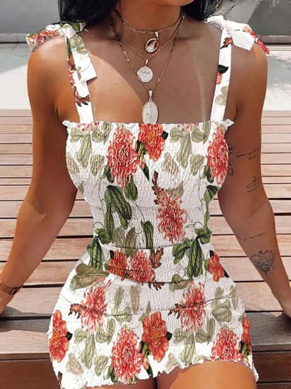 Sexy Women's Bodycon Dress  New Summer Fashion White Sling Strapless Folds Mini Slim Pencil Print Tank Dresses For Women