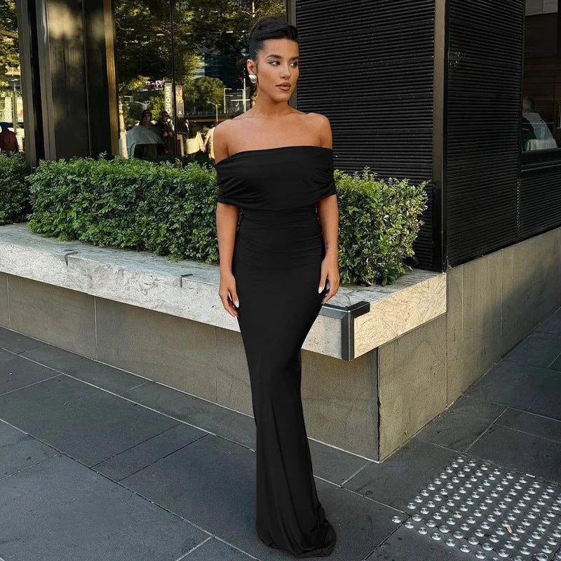 vmtvr  -  Ella Black Off Shoulder Formal Maxi Dress | Shop Maxi Dresses by Beginning Boutique