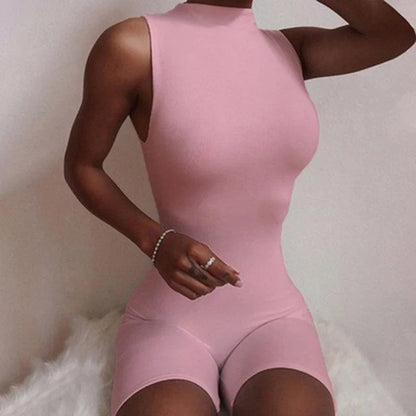 vmtvr Summer Casual Skinny Romper Sportswear Playsuit Streetwear Fashion Sleeveless Slim Bodys Shaping One Piece Overalls For Women