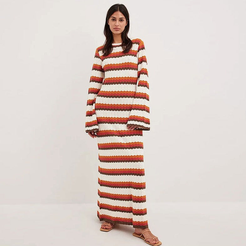 Sarina Knit Backless Maxi Dress