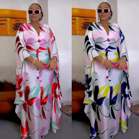 vmtvr African Dashiki Print Long Dresses For Women Plus Size Boubou  Spring New Maxi Robe Turkey Nigerian Party Outfits Abayas