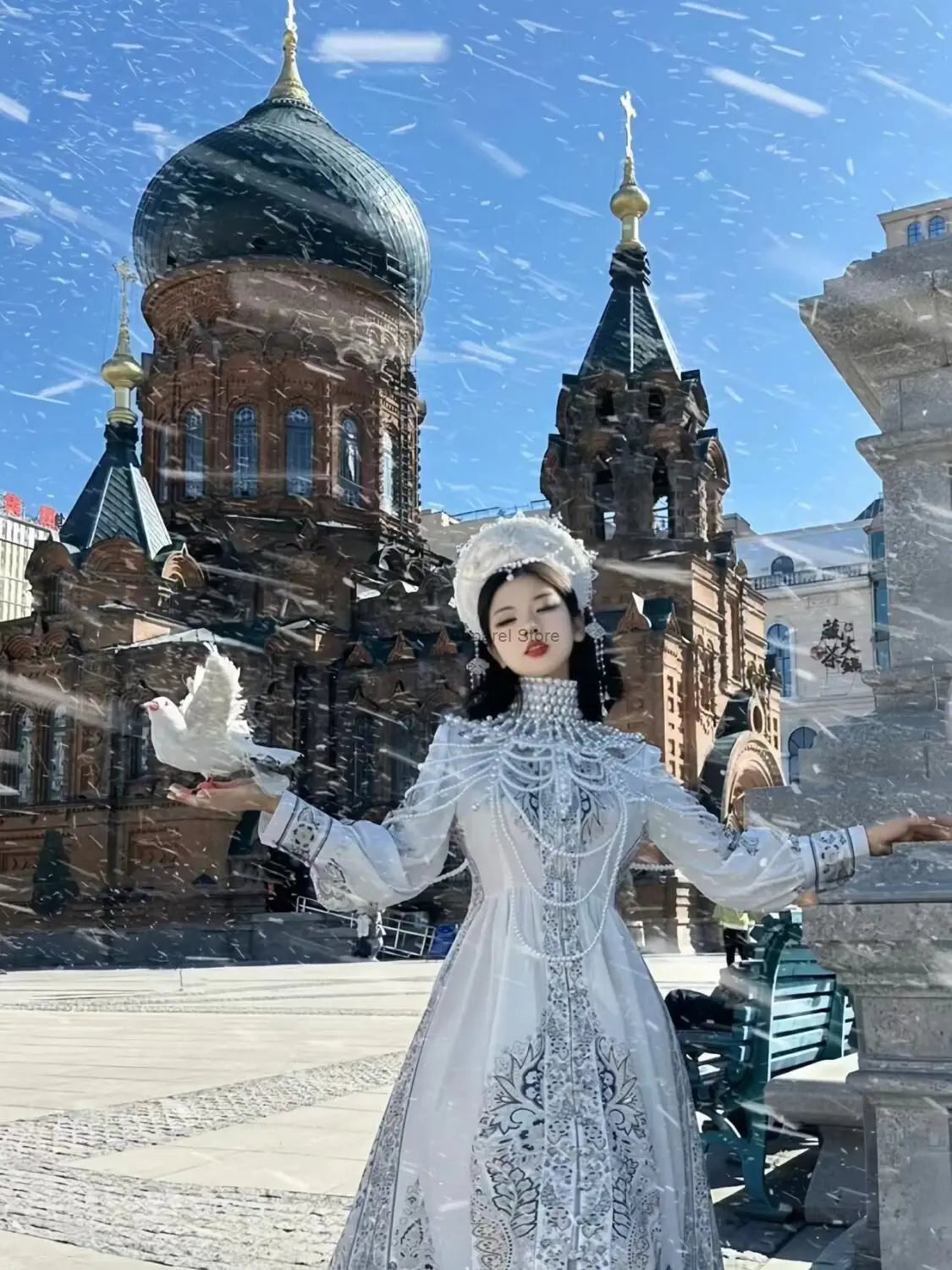 vmtvr  -  Harbin Russian Style Travel Photography Clothing Russian Princess Dress European Style Clothing Travel Photography Clothing