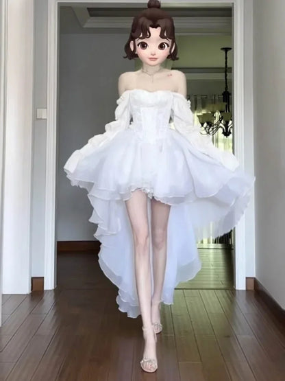 vmtvr  -  White Off-Shoulder Fairy Princess Dress