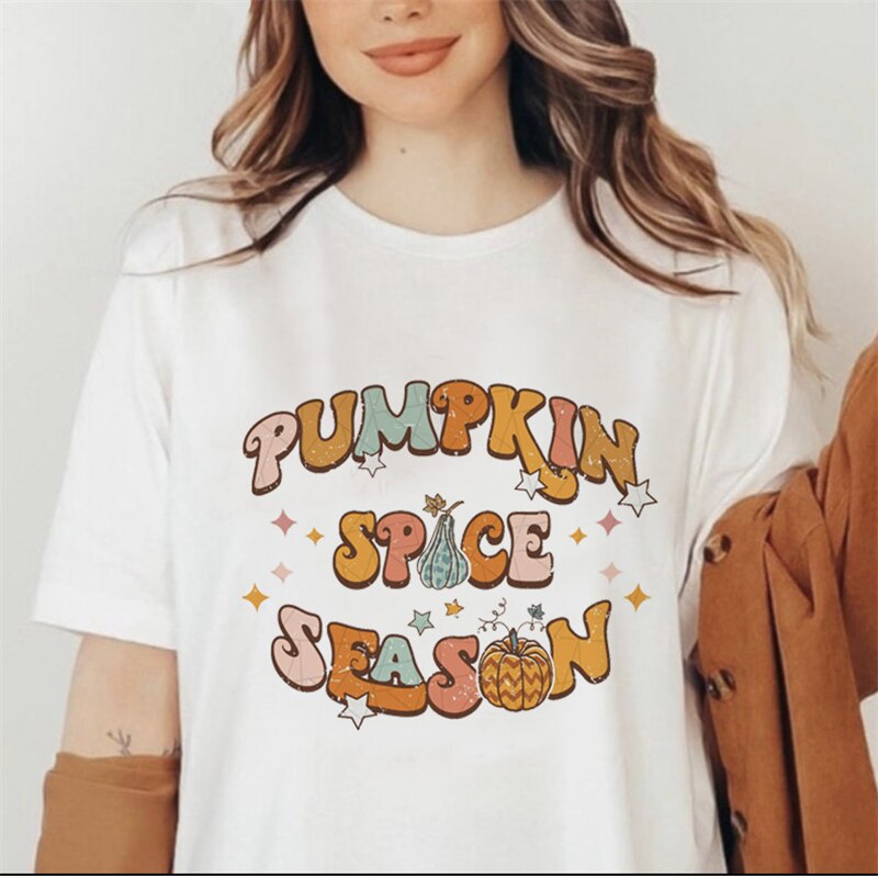 Halloween Women's Tops Halloween New T-Shirts Cute And Funny Women's Casual Women's Fashion Aesthetic Summer Short Sleeve Graphic T-Shirts