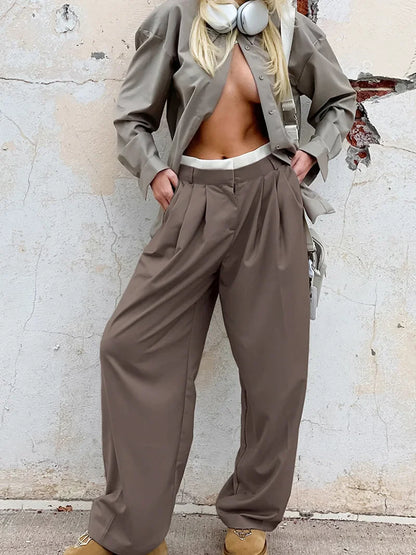 vmtvr Summer Spring Women Streetwear Wig Leg Oversized Harem Pants Patchwork High Waist Loose Fit Cargo Trousers Baggy Pants