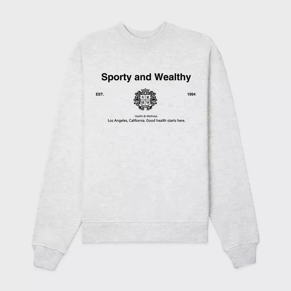 -Retro sports style outfit streetwear 90s fashion Women Light Gray Vintage Style Crewneck Printed Sweatshirts Long Sleeve Loose Thin Cotton Casual Pullover 80s 90s Autumn Jumpers