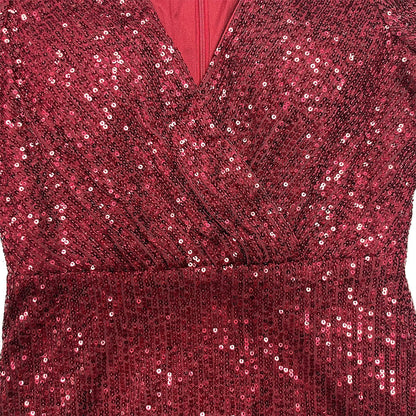 Sexy V-neck Mermaid Evening Dress Long Formal Prom Party Gown Full Sequins long Sleeve Galadress Vestidos Women Dresses 2023