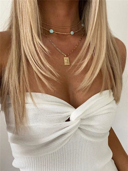 vmtvr Knit Tube Tops Women White Strapless Corset Tops Summer Basic Backless Off Shoulder Crop Top Bustier Casual Streetwear