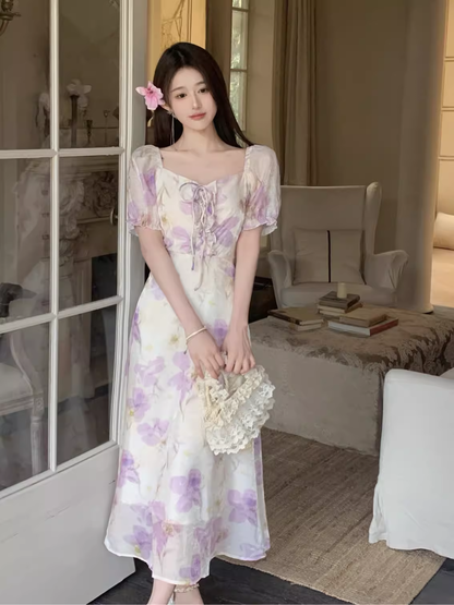 - Elegant seaside floral dress GEU1556