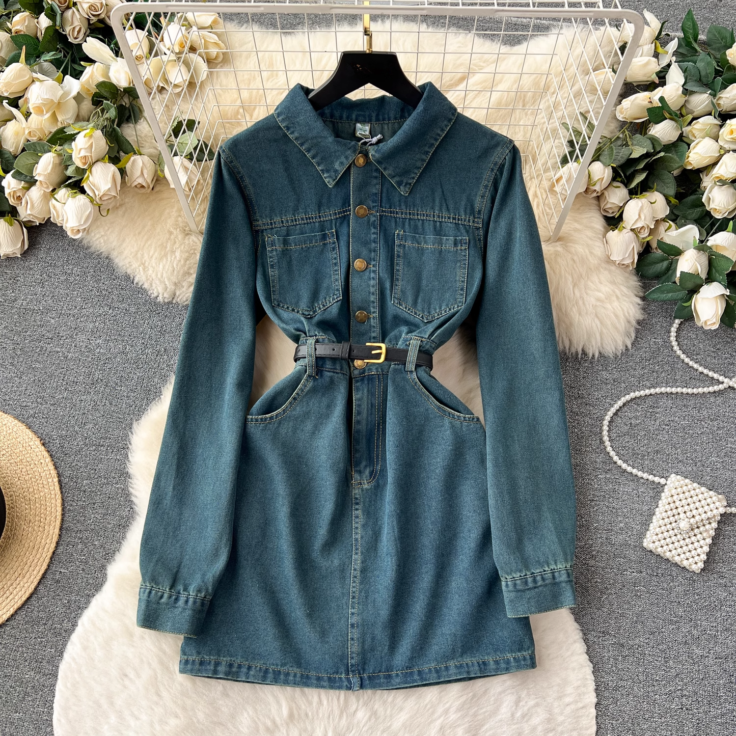 vmtvr- women's autumn denim dress GEU507