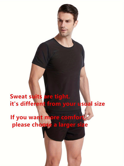 Men's Thermal Sweat Sauna Shirt - Premium Heat Trapping Compression Vest for Gym, Exercise, Outdoor Running, and Fitness - Breathable, Moisture-Wicking, Quick-Drying Shapewear Top