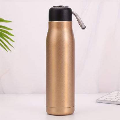 Custom Engraved Insulated Sports Water Flasks - Personalized Stainless Steel Drink Containers for Hot and Cold Beverages, 13.53/18.6 oz Capacity, with Carrying Loop